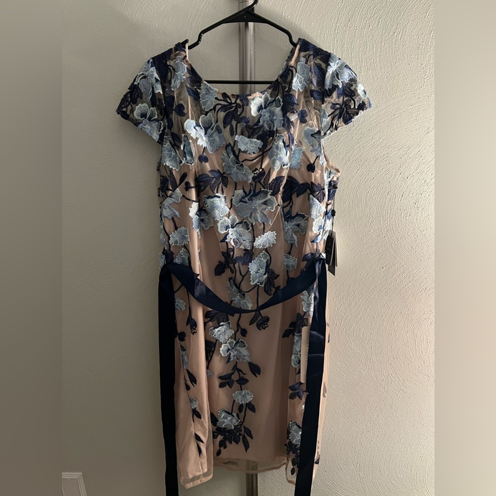Adriana Papell - Embroidered Sheath Dress - NEW WITH TAGS!